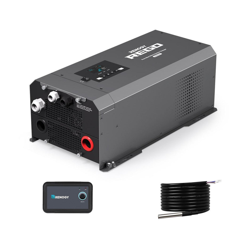 Renogy REGO 12V 3000W Pure Sine Wave Inverter Charger with LCD Display