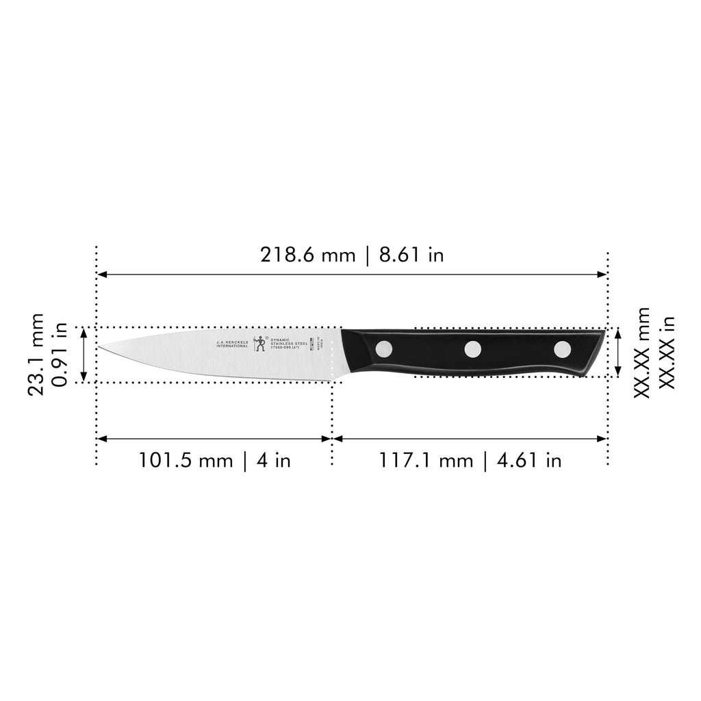 HENCKELS Dynamic 3.5 inch Paring Knife, Black