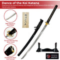 Dance of the Koi 1060 Damascus Steel Handmade Katana