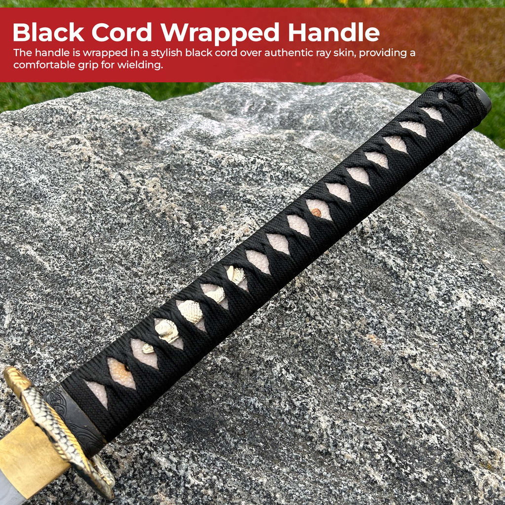 Dance of the Koi 1060 Damascus Steel Handmade Katana