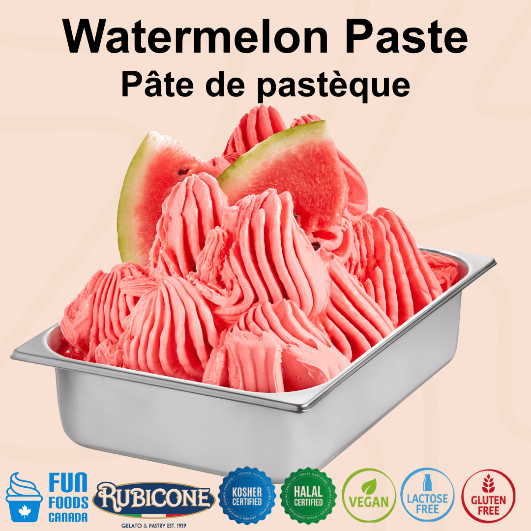 Watermelon Paste - Fruit Gelato Pastes - Case of 2 x 3 KG Buckets - Rubicone Canada - Ships Free Within Canada on Orders Above CAD $199