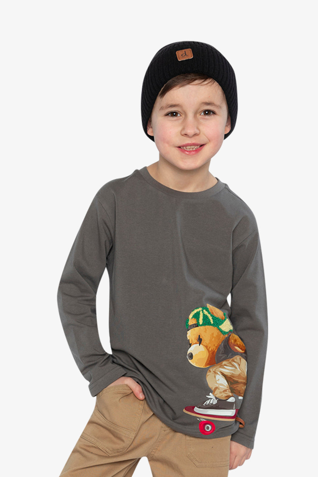 Long Sleeve Organic Cotton T-Shirt Dark Grey