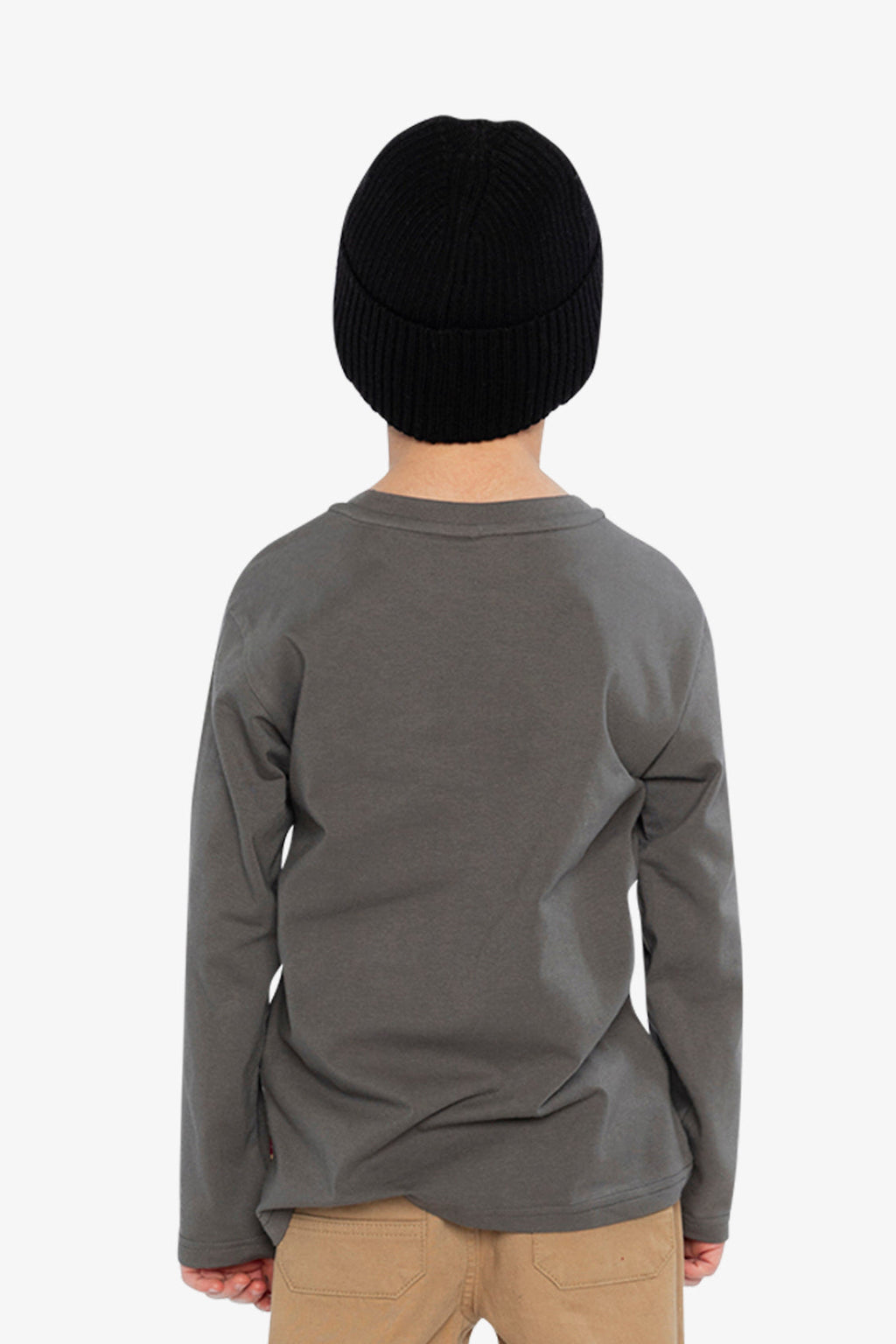 Long Sleeve Organic Cotton T-Shirt Dark Grey