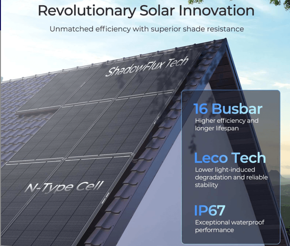 Renogy 195W ShadowFlux Anti-Shading N-Type Solar Panel