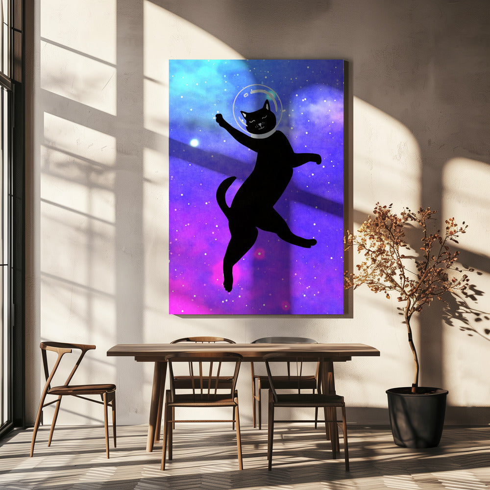 Wall art Happy Space Cat