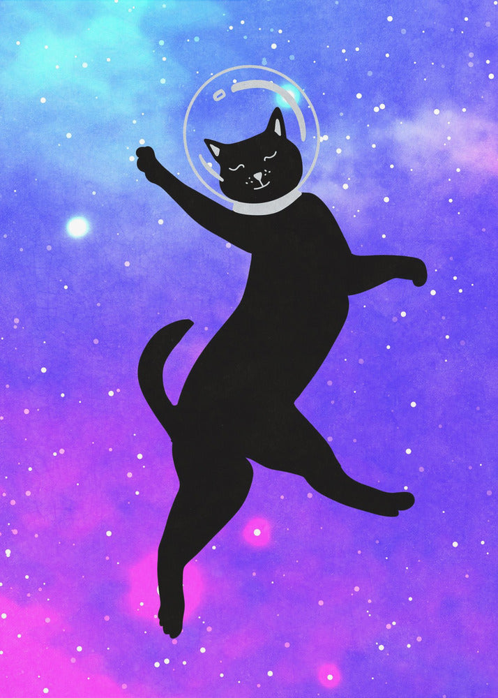 Wall art Happy Space Cat